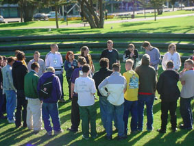 the informal smoke-in at Wellingtons Frank Kits Park