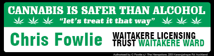 NORML NZ president Chris Fowlie is running for the Waitakere Licensing Trust. 