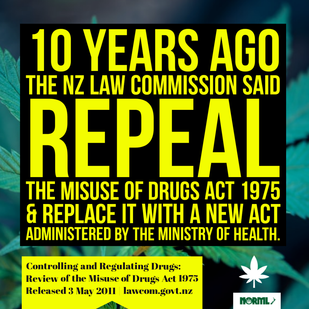 10 years ago: the Law Commission said repeal the Misuse of Drugs Act